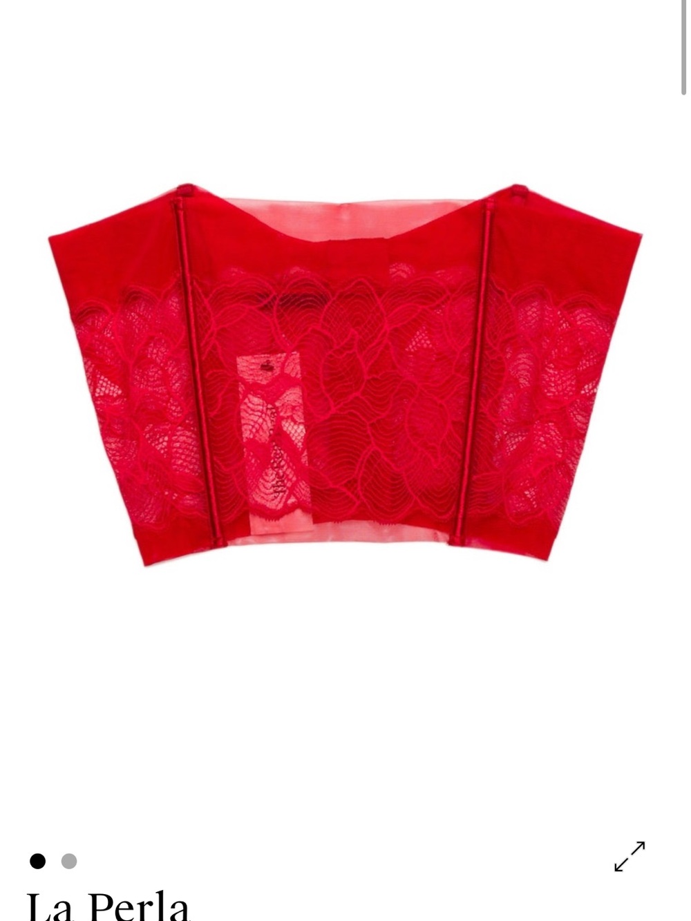 La Perla Scarlet Floral Lace Bustier